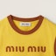 Details for (W) MIU MIU Top Corto Sin Mangas Amarillo con Logo Contraste. MJT685-115L-F0Q8L-S-OOO