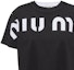 Details for (W) MIU MIU 字母印花黑色短袖圓領上衣 女款 SS23 MJN458-12YG-F0002