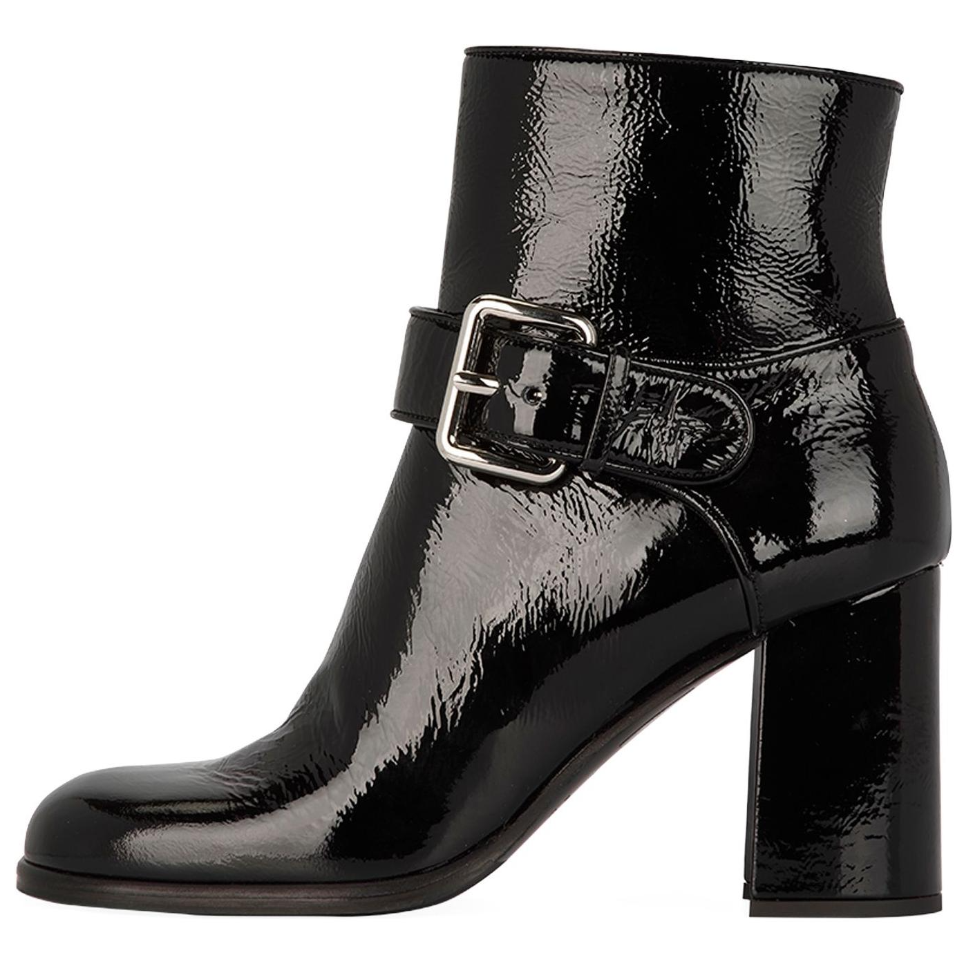 (W) MIU MIU Ankle Boot 'Patent Black'
