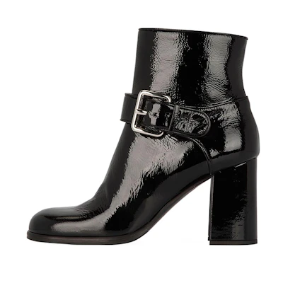 (W) MIU MIU Ankle Boot 'Patent Black'