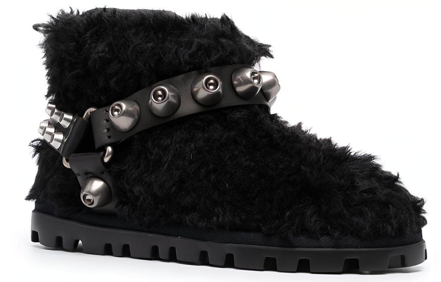 (W) MIU MIU Ankle Boots 'Black Studs' 圖 3