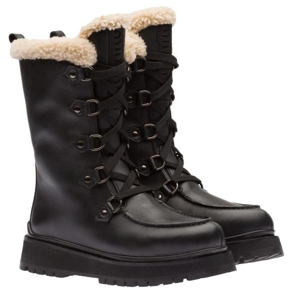 (W) MIU MIU Ankle Boots 'Deep Black' 圖 4