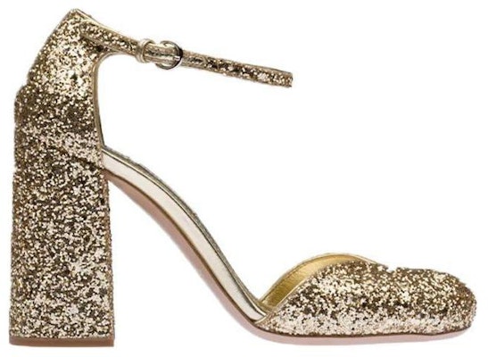 (Women) MIU MIU Ankle Strap Glitter Pumps 'Pyrite Yellow' 5I730D_36B_F0846_F_100 Order (Women) MIU MIU Ankle Strap Glitter Pumps 'Pyrite Yellow' 5I730D_36B_F0846_F_100