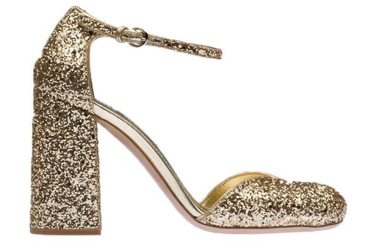 Order (W) MIU MIU Ankle Strap Glitter Pumps 'Kuning Pyrite' 5I730D_36B_F0846_F_100