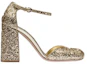 Order (W) MIU MIU Enkelband Glitter Pumps ''Pyriet Geel'' 5I730D_36B_F0846_F_100