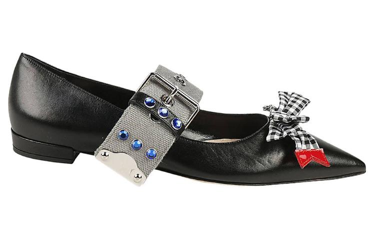 Order (W) MIU MIU Ballerine in Pelle Nera 5F684B_XUI_F0N11