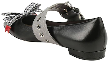 Purchase (Women) MIU MIU Ballet Flats 'Black Leather' 5F684B_XUI_F0N11