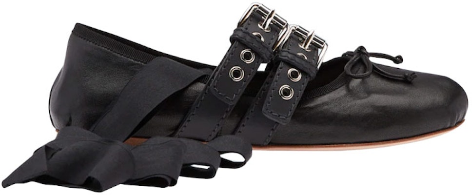 (W) 미우미우 블랙 리본 플랫 (Miu Miu Black Ribbon Flat) 5F466A_3KSR_F0002_F_005 Order (W) 미우미우 블랙 리본 플랫 (Miu Miu Black Ribbon Flat) 5F466A_3KSR_F0002_F_005