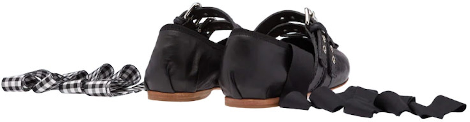 (W) 미우미우 블랙 리본 플랫 (Miu Miu Black Ribbon Flat) 5F466A_3KSR_F0002_F_005 Shop (W) 미우미우 블랙 리본 플랫 (Miu Miu Black Ribbon Flat) 5F466A_3KSR_F0002_F_005