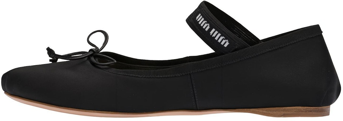 (W) 미우미우 블랙 새틴 발레 플랫 (Miu Miu Black Satin Ballet Flat) 5F794D_QU6_F0002_F_A005 Buy (W) 미우미우 블랙 새틴 발레 플랫 (Miu Miu Black Satin Ballet Flat) 5F794D_QU6_F0002_F_A005