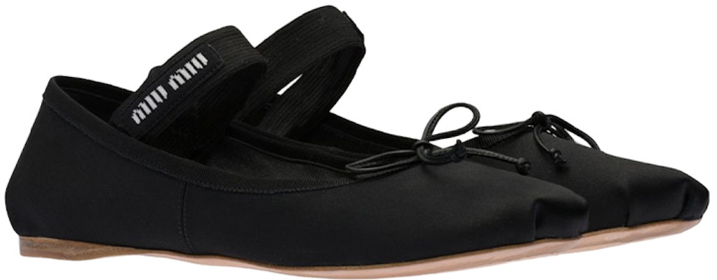 (W) 미우미우 블랙 새틴 발레 플랫 (Miu Miu Black Satin Ballet Flat) 5F794D_QU6_F0002_F_A005 Order (W) 미우미우 블랙 새틴 발레 플랫 (Miu Miu Black Satin Ballet Flat) 5F794D_QU6_F0002_F_A005