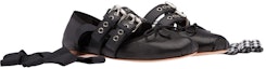 Lookbook (W) MIU MIU Kasut Ballet 'Satin Hitam & Reben Kulit Anak Lembu' 5F466A_3I2X_F0002_F_005