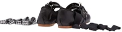 Shop (W) MIU MIU Kasut Ballet 'Satin Hitam & Reben Kulit Anak Lembu' 5F466A_3I2X_F0002_F_005