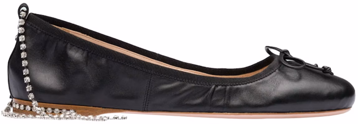 (W) MIU MIU Flats Balet 'Bulu Hitam' 5F916C_038_F0002_F_005 Order (W) MIU MIU Flats Balet 'Bulu Hitam' 5F916C_038_F0002_F_005