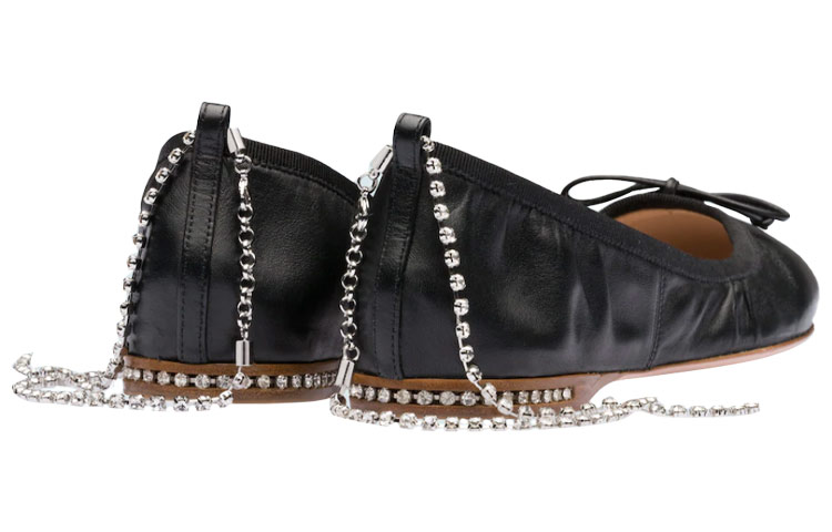 Shop (W) MIU MIU Ballerines ''Peau de Mouton Noire'' 5F916C_038_F0002_F_005