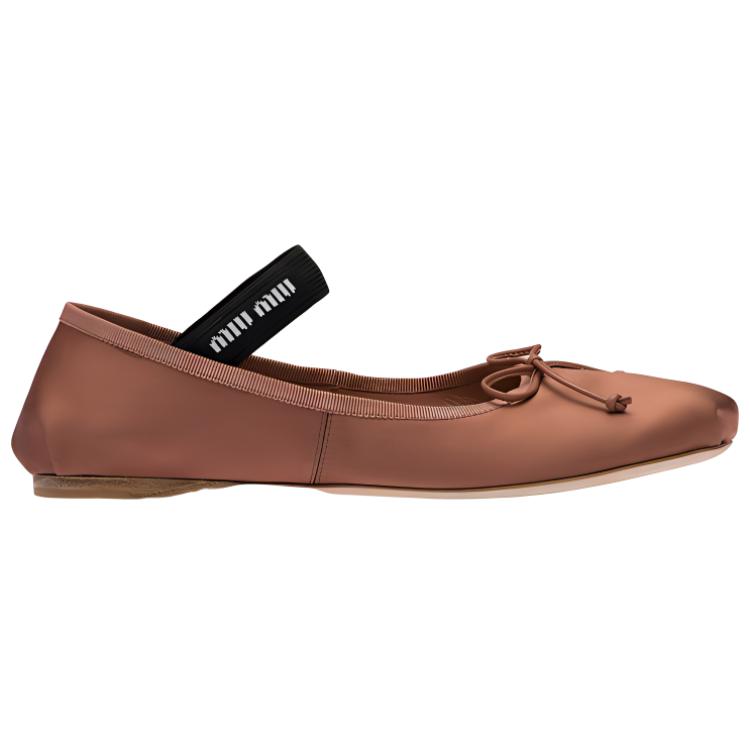 Order (W) MIU MIU Ballet Flats ''Cocoa Bruin'' 5F794D_QU6_F0324_F_A005