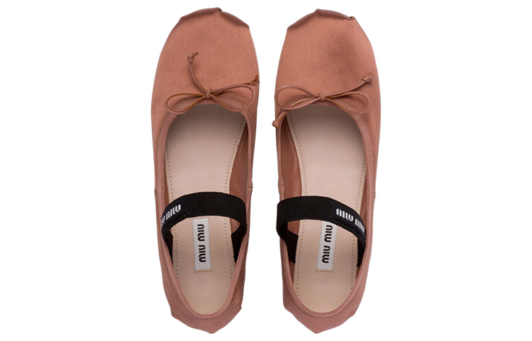 Shop (W) MIU MIU Ballet Flats ''Cocoa Bruin'' 5F794D_QU6_F0324_F_A005