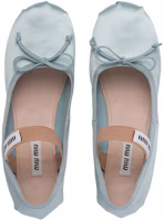 Shop (Women) MIU MIU Ballet Flats 'Light Blue Satin' 5F794D_QU6_F0AE7_F_A005