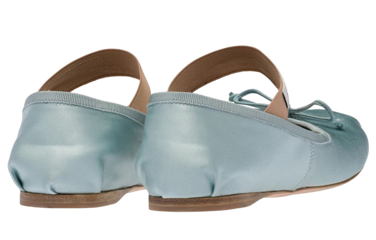 Purchase (W) MIU MIU Ballerines en Satin ''Bleu Clair'' 5F794D_QU6_F0AE7_F_A005