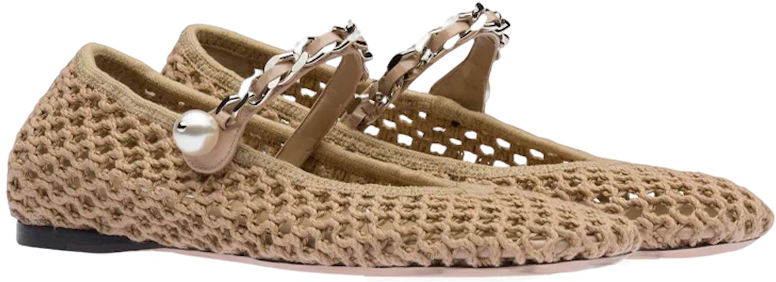 (W) MIU MIU Ballet Flats 'Coklat Muda Woven' 5F738D_1E46_F0065_F_005 Lookbook (W) MIU MIU Ballet Flats 'Coklat Muda Woven' 5F738D_1E46_F0065_F_005