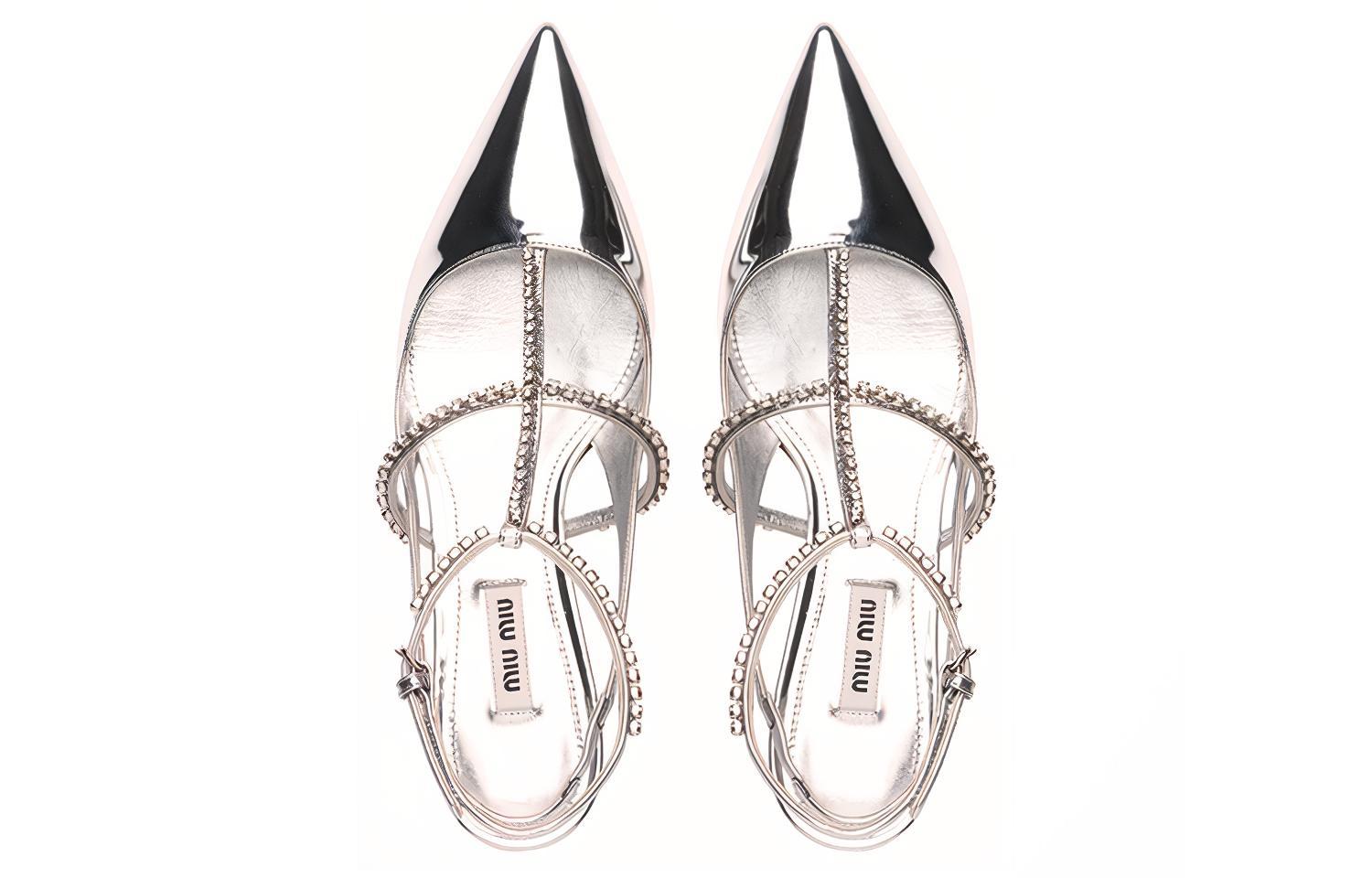 (W) MIU MIU Ballet Flats 'Metallic Silver Texture' 圖 5