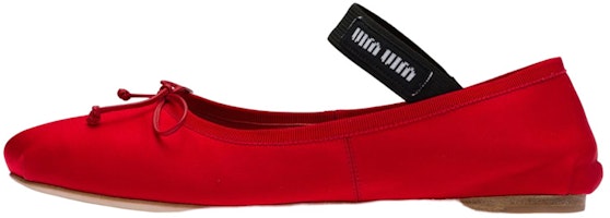 (Women) MIU MIU Ballet Flats 'Satin Red' 5F794D_QU6_F0011_F_A005 (Women) MIU MIU Ballet Flats 'Satin Red' 5F794D_QU6_F0011_F_A005