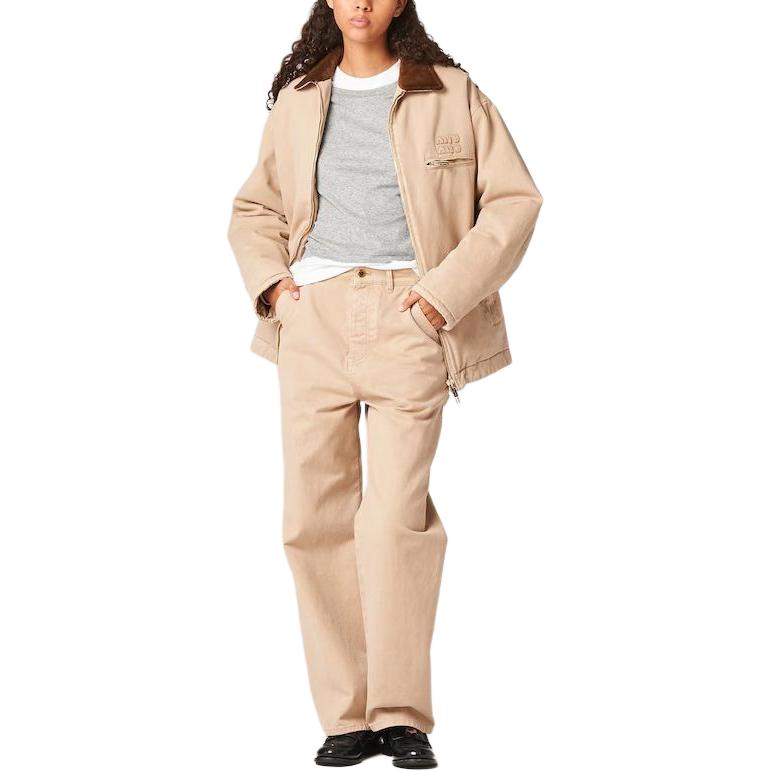 Lookbook (W) Miu Miu 米白刺繡斜紋布外套 帶標誌設計 ML1010-135Q-F0627-S-OOO