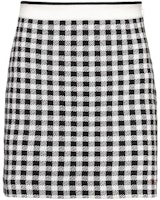 (Women) MIU MIU Black and White Checkered Patchwork A-Line Casual Skirt. MMG331-1VS9-F0002 (Women) MIU MIU Black and White Checkered Patchwork A-Line Casual Skirt. MMG331-1VS9-F0002