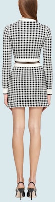 (W) MIU MIU 黑白格纹拼接连衣裙。 MMG331-1VS9-F0002 Shop (W) MIU MIU 黑白格纹拼接连衣裙。 MMG331-1VS9-F0002