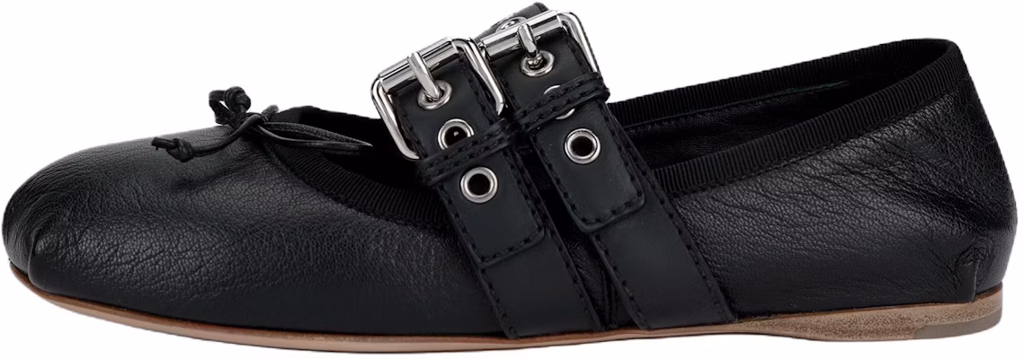 (Women) MIU MIU Black Leather Buckle Flat Casual Shoes 5F466A_3KSR_F0002_F_DX05 Buy (Women) MIU MIU Black Leather Buckle Flat Casual Shoes 5F466A_3KSR_F0002_F_DX05
