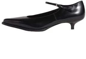 (Women) MIU MIU Black Leather Pointed Toe Buckle Kitten Heels 3.5cm. 5I317E_055_F0002_F_A035 (Women) MIU MIU Black Leather Pointed Toe Buckle Kitten Heels 3.5cm. 5I317E_055_F0002_F_A035
