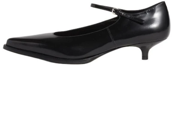 (Women) MIU MIU Black Leather Pointed Toe Buckle Kitten Heels 3.5cm. 5I317E_055_F0002_F_A035 Buy (Women) MIU MIU Black Leather Pointed Toe Buckle Kitten Heels 3.5cm. 5I317E_055_F0002_F_A035