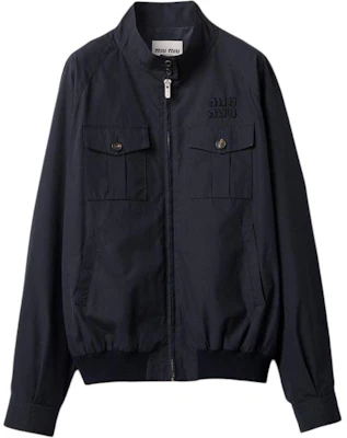 (W) Miu Miu 藍色刺繡Logo短版外套 ML943-12NS-F0008-S-AM1 Buy (W) Miu Miu 藍色刺繡Logo短版外套 ML943-12NS-F0008-S-AM1