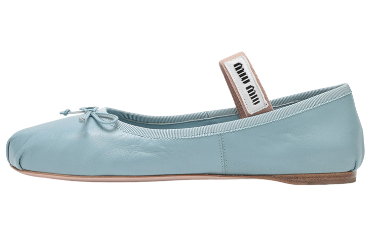 (Women) MIU MIU Bow Tie Slip-On 'Blue' 5F794D_XUU_F0012_F_A005