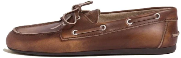 (Women) Miu Miu Brown Slip-On Durable Casual Boat Shoes 5D123EF005_3F33_F0038_BRUCIATO (Women) Miu Miu Brown Slip-On Durable Casual Boat Shoes 5D123EF005_3F33_F0038_BRUCIATO