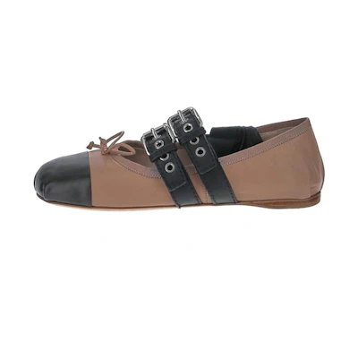 (W) MIU MIU Buckle Slip-On 'Nude Pink'