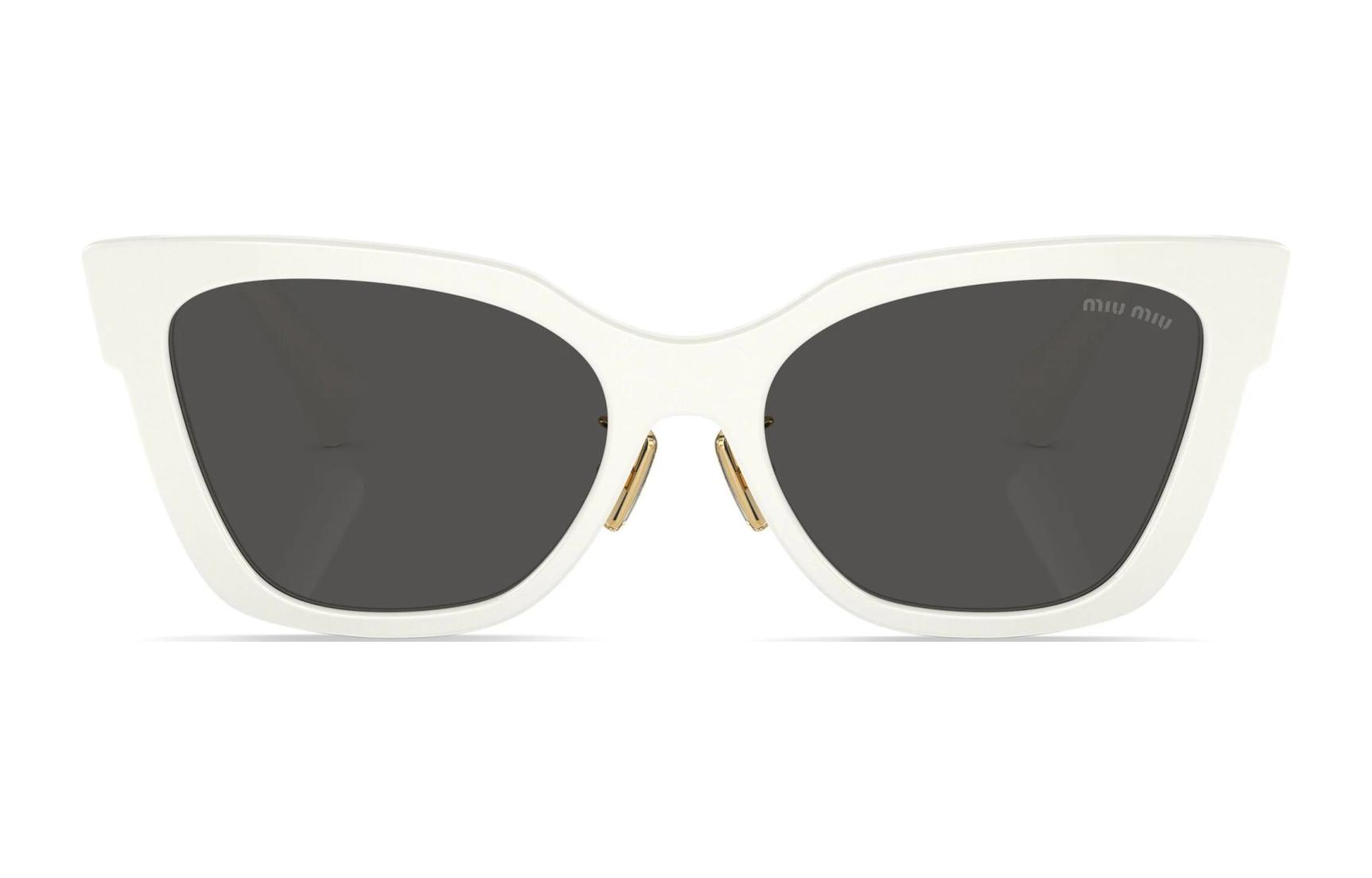 (Women) MIU MIU Butterfly Sunglasses for Women with Logo Temples - White. MU02ZS1425S0 圖 3