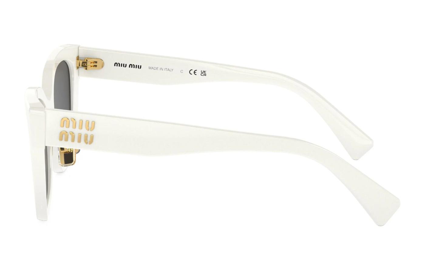 (Women) MIU MIU Butterfly Sunglasses for Women with Logo Temples - White. MU02ZS1425S0 圖 4