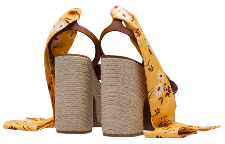 (W) MIU MIU Calfskin Platform Sandals 'Brown' 圖 4