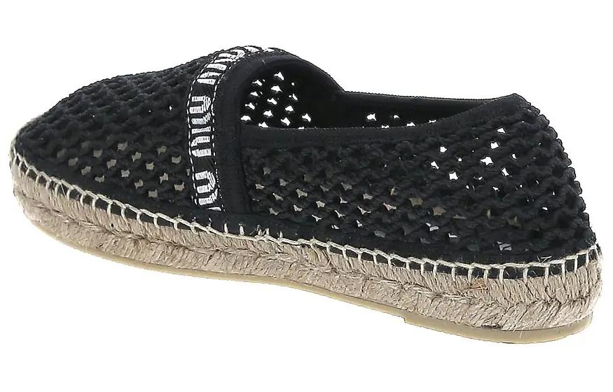 (W) MIU MIU Canvas Embroidered Logo Flats 'Black' 圖 5