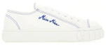 Order (W) MIU MIU Canvas Bestickte Low-Top-Sneaker ''Weiß Blau'' 5E970C_GUD_F0P41_F_005