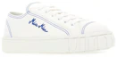 Lookbook (W) MIU MIU Canvas Bestickte Low-Top-Sneaker ''Weiß Blau'' 5E970C_GUD_F0P41_F_005