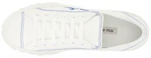 Purchase (W) MIU MIU Canvas Bestickte Low-Top-Sneaker ''Weiß Blau'' 5E970C_GUD_F0P41_F_005