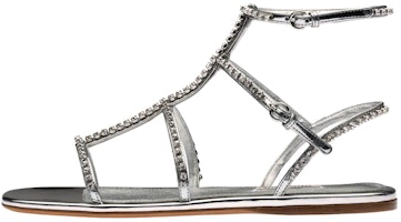 (Women) MIU MIU Casual Metallic Textile Fashion Sandals 'Silver' 5X529D_3LFO_F0118_F_005 (Women) MIU MIU Casual Metallic Textile Fashion Sandals 'Silver' 5X529D_3LFO_F0118_F_005