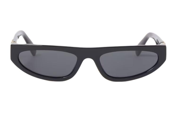 (Women) MIU MIU Cat-Eye Black Acetate  Sunglasses with Logo Temples. SMU07Z_E1AB_F05S0_C_056