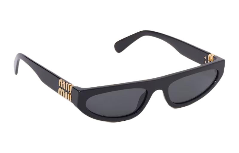(Women) MIU MIU Cat-Eye Black Acetate  Sunglasses with Logo Temples. SMU07Z_E1AB_F05S0_C_056 圖 3