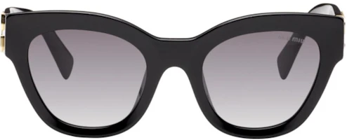 Lookbook (W) MIU MIU 女士貓眼墨鏡 黑色刻字鏡腳 0MU01YS80565977824181AB5D1