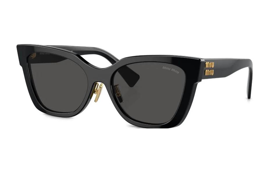 (Women) MIU MIU Cat Eye Sunglasses for Women - Black with Logo Temple Design MU02ZS1AB5S0 圖 2