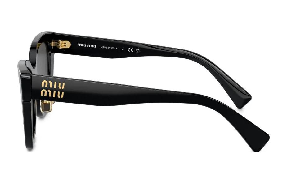(Women) MIU MIU Cat Eye Sunglasses for Women - Black with Logo Temple Design MU02ZS1AB5S0 圖 4