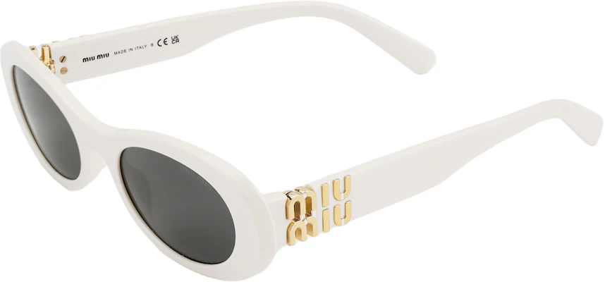 (Women) MIU MIU Cat Eye Sunglasses for Women White with Logo Temples. 0MU06ZS1425S0 Buy (Women) MIU MIU Cat Eye Sunglasses for Women White with Logo Temples. 0MU06ZS1425S0